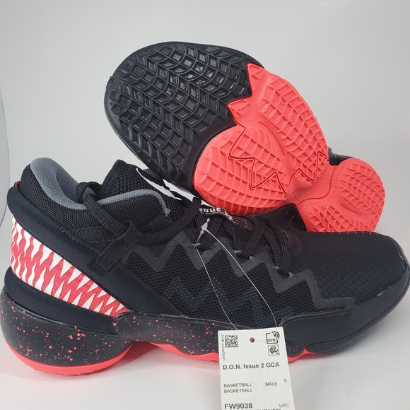 New Adidas D.O.N Issue 2 Marvel Venom Basketball Shoes Men's 8.5 - Picture 2 of 8